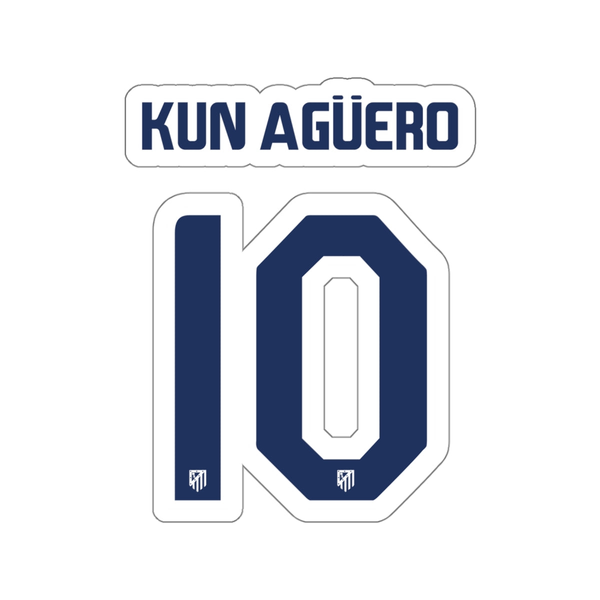 Aleti "S. Agüero #10" Stickers - Spain Football Club