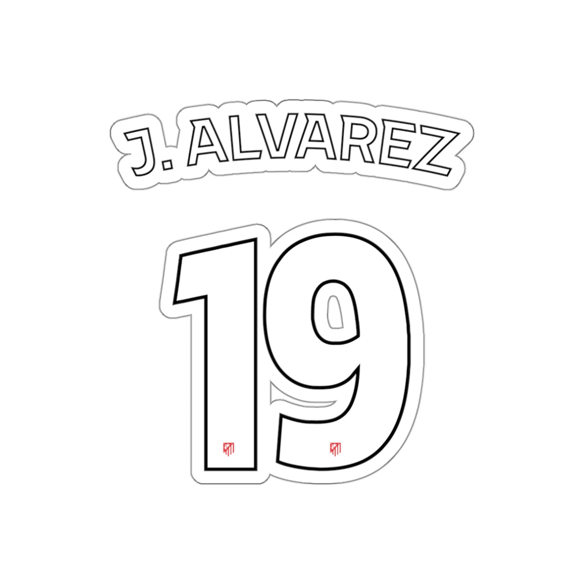 Aleti "J. Alvarez #19" Stickers - Spain Football Club