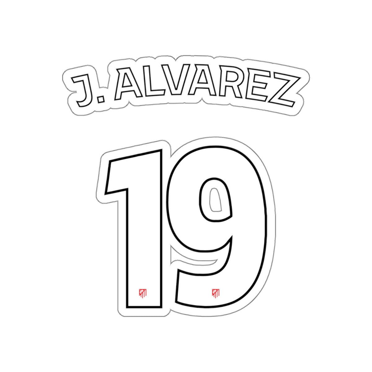Aleti "J. Alvarez #19" Stickers - Spain Football Club