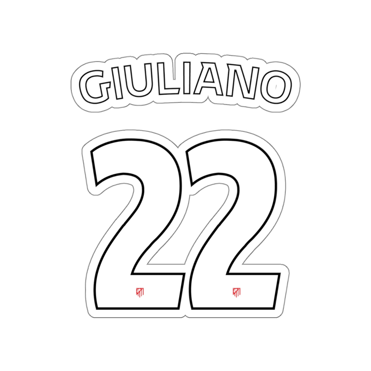 Aleti "G. Simeone #22" Stickers - Spain Football Club