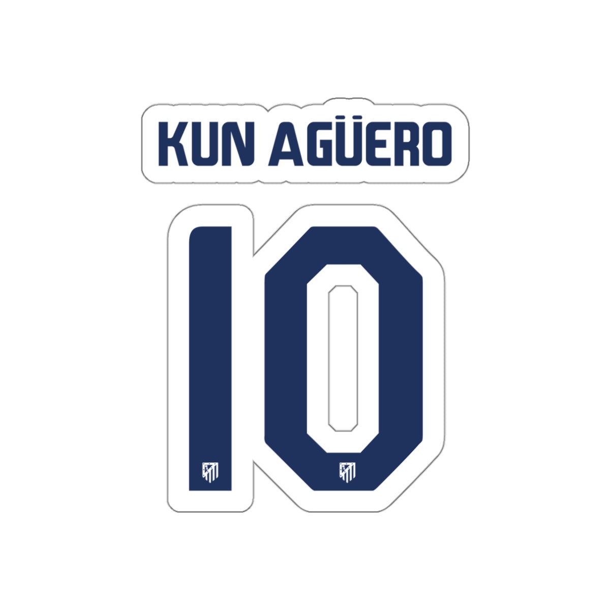 Aleti "S. Agüero #10" Stickers - Spain Football Club