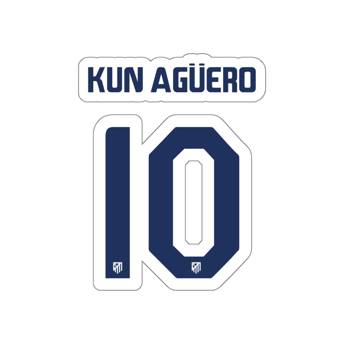 Aleti "S. Agüero #10" Stickers - Spain Football Club
