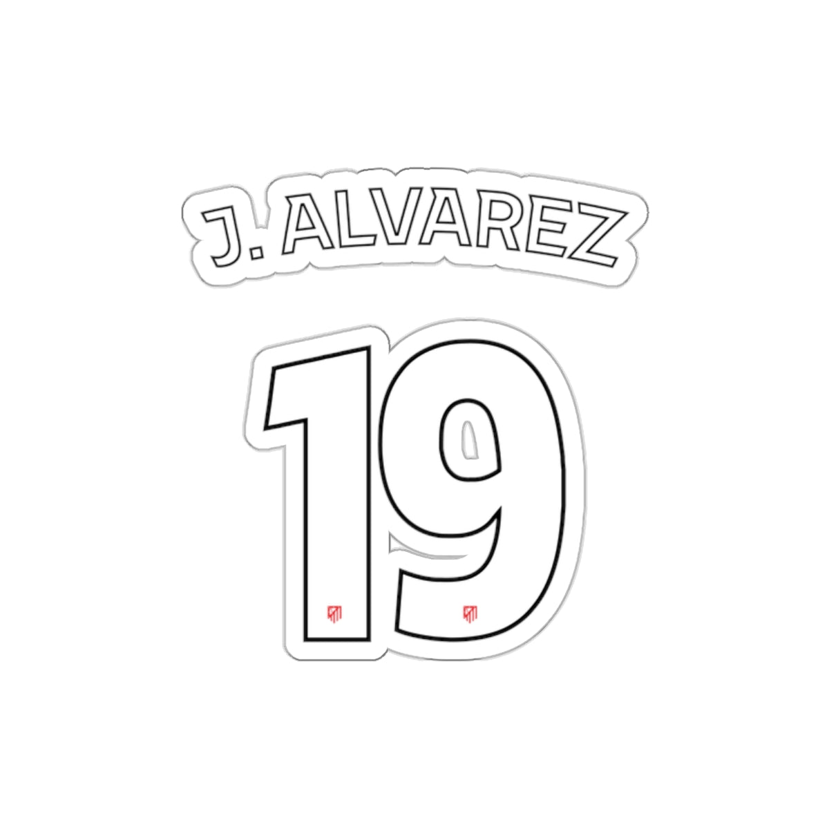 Aleti "J. Alvarez #19" Stickers - Spain Football Club